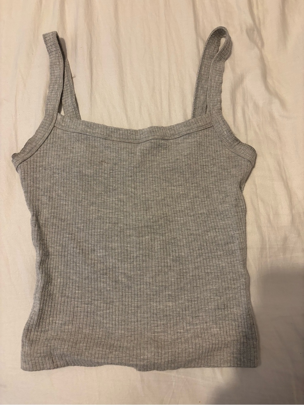 Garage Grey Ribbed Tank Top